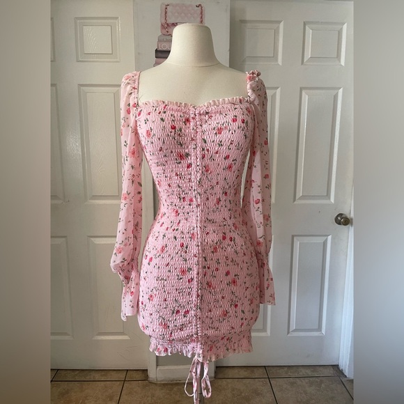 Princess Polly Wild Flowers Mini Dress Pink Size 0 - Picture 7 of 11